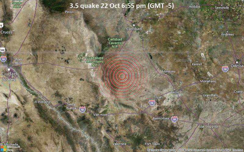 3.5 quake 22 Oct 6:55 pm (GMT -5)