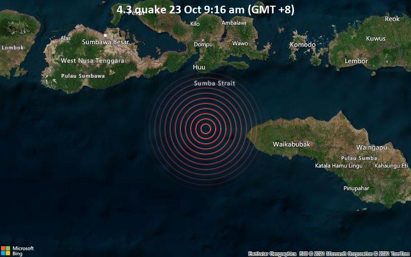 4.3 quake 23 Oct 9:16 am (GMT +8)