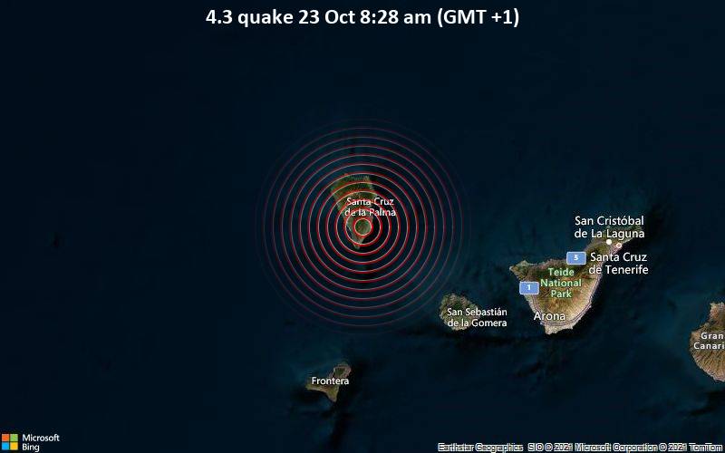 4.3 quake 23 Oct 8:28 am (GMT +1)