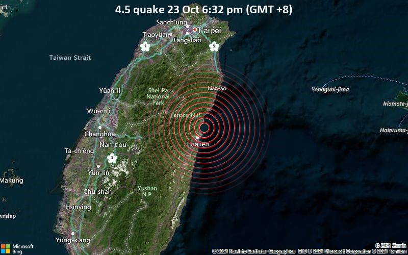 4.5 quake 23 Oct 6:32 pm (GMT +8)