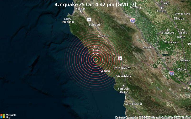 4.7 quake 25 Oct 4:42 pm (GMT -7)