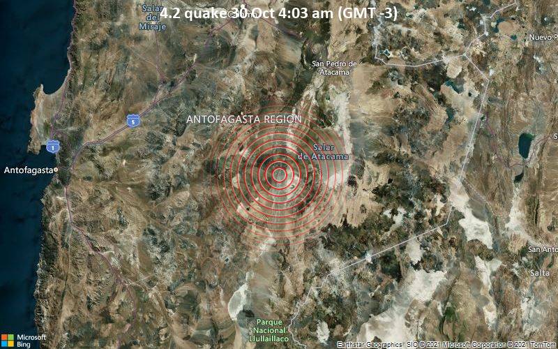 4.2 quake 30 Oct 4:03 am (GMT -3)