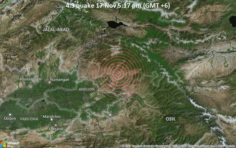 4.3 quake 17 Nov 5:17 pm (GMT +6)
