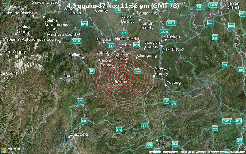 4.6 quake 17 Nov 11:36 pm (GMT +8)