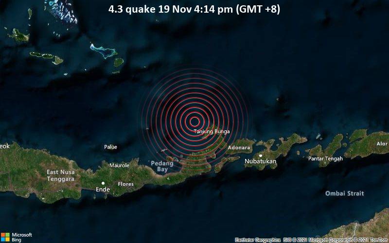 4.3 quake 19 Nov 4:14 pm (GMT +8)