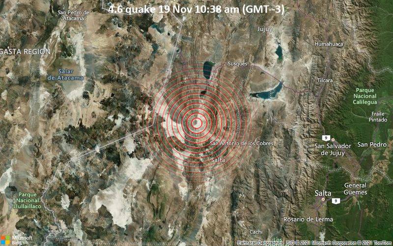 4.6 quake 19 Nov 10:38 am (GMT -3)