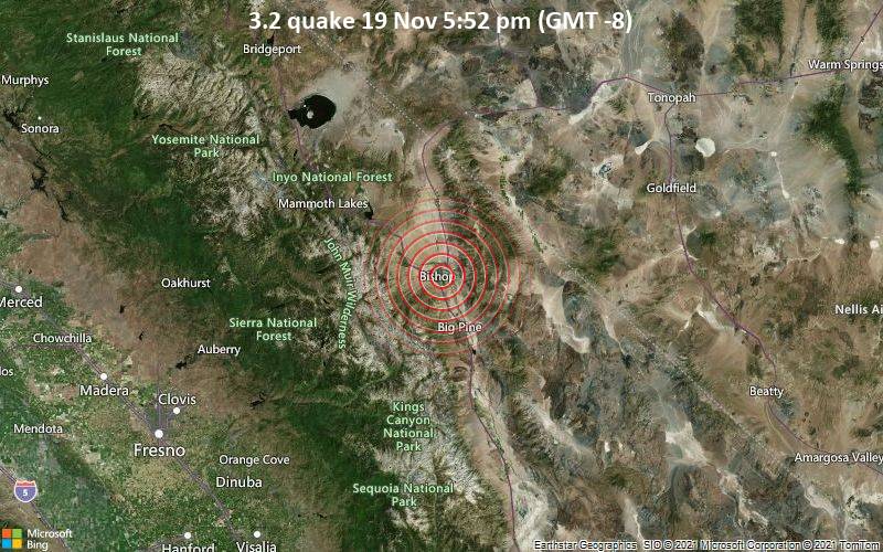 3.2 quake 19 Nov 5:52 pm (GMT -8)