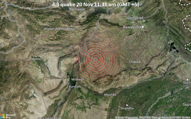 4.3 quake 20 Nov 11:31 am (GMT +5)