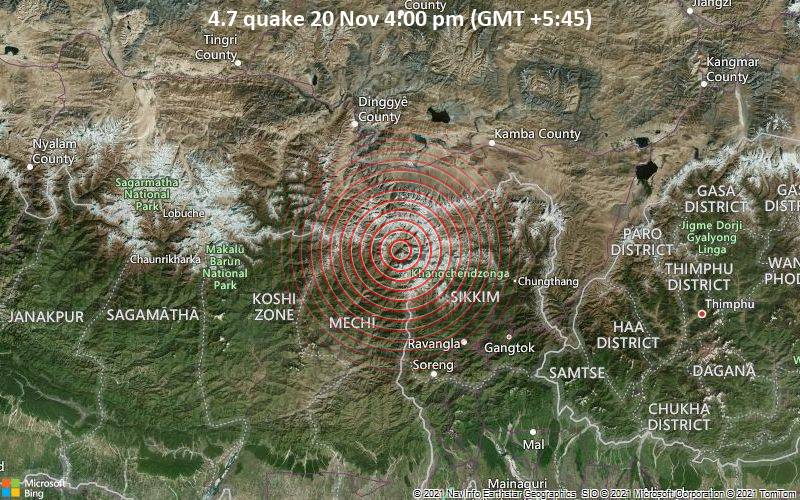 4.7 quake 20 Nov 4:00 pm (GMT +5:45)