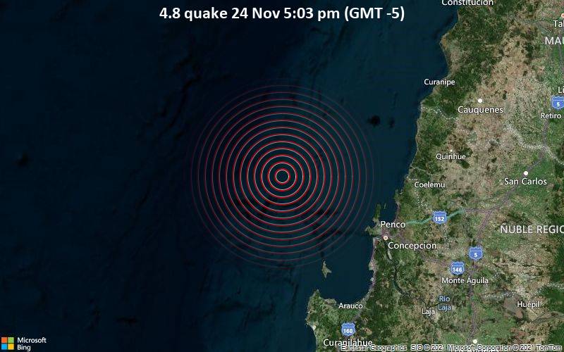 4.8 quake 24 Nov 5:03 pm (GMT -5)