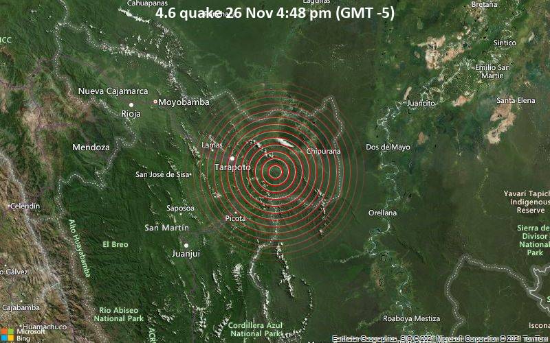 4.6 quake 26 Nov 4:48 pm (GMT -5)