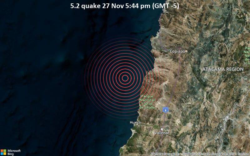 5.2 quake 27 Nov 5:44 pm (GMT -5)