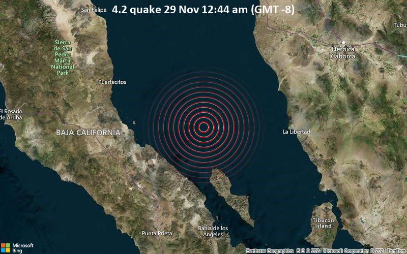 4.2 quake 29 Nov 12:44 am (GMT -8)
