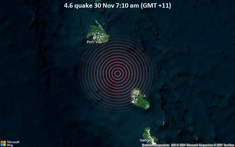 4.6 quake 30 Nov 7:10 am (GMT +11)