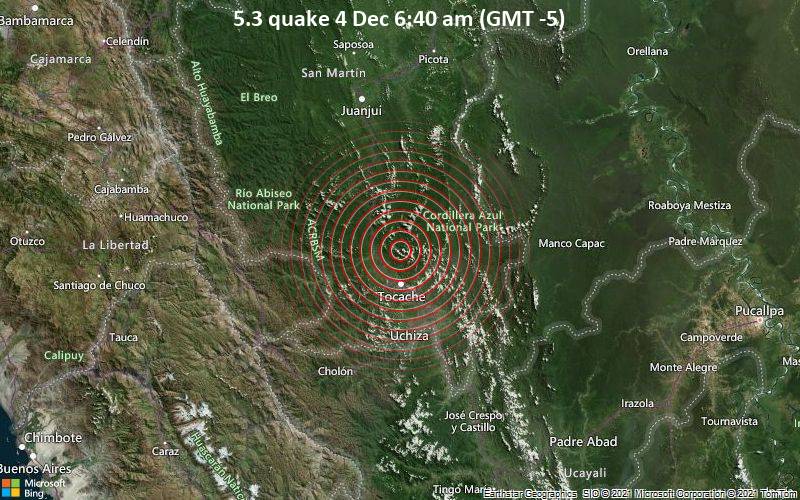 5.3 quake 4 Dec 6:40 am (GMT -5)