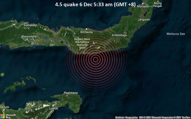 4.5 quake 6 Dec 5:33 am (GMT +8)