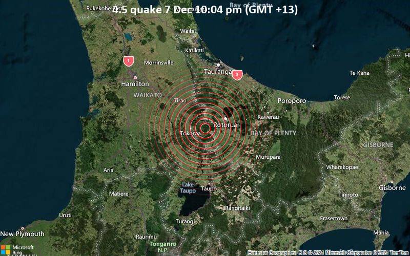4.5 quake 7 Dec 10:04 pm (GMT +13)