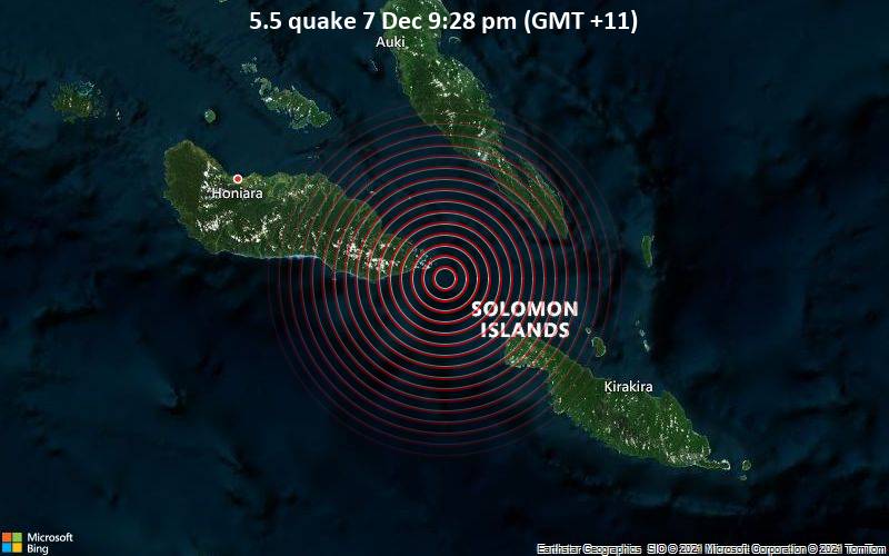 5.5 quake 7 Dec 9:28 pm (GMT +11)