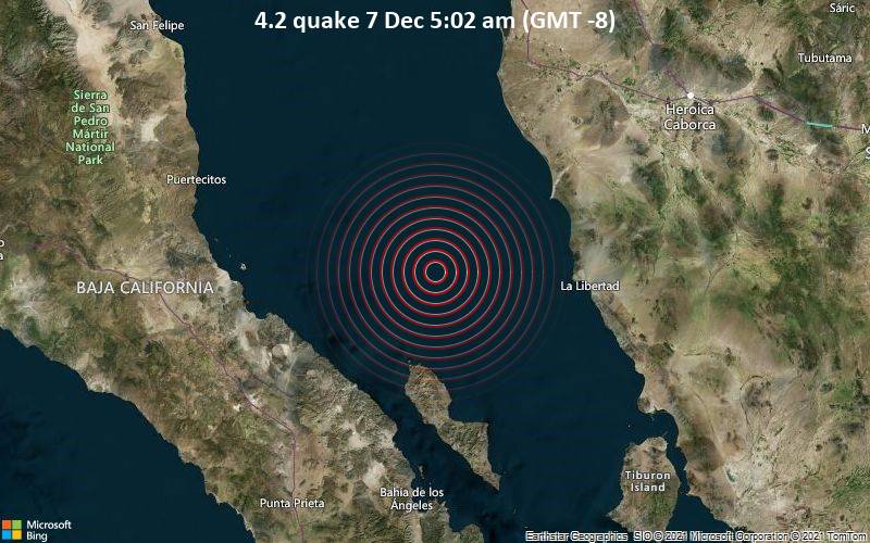 4.2 quake 7 Dec 5:02 am (GMT -8)