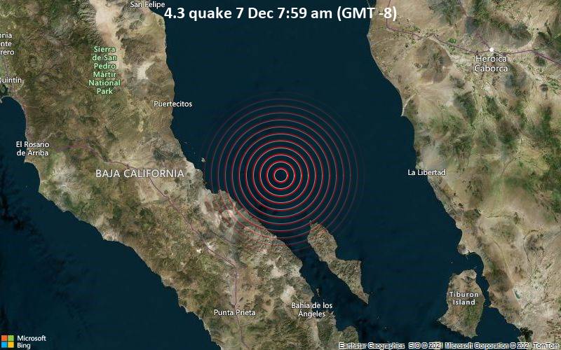 4.3 quake 7 Dec 7:59 am (GMT -8)