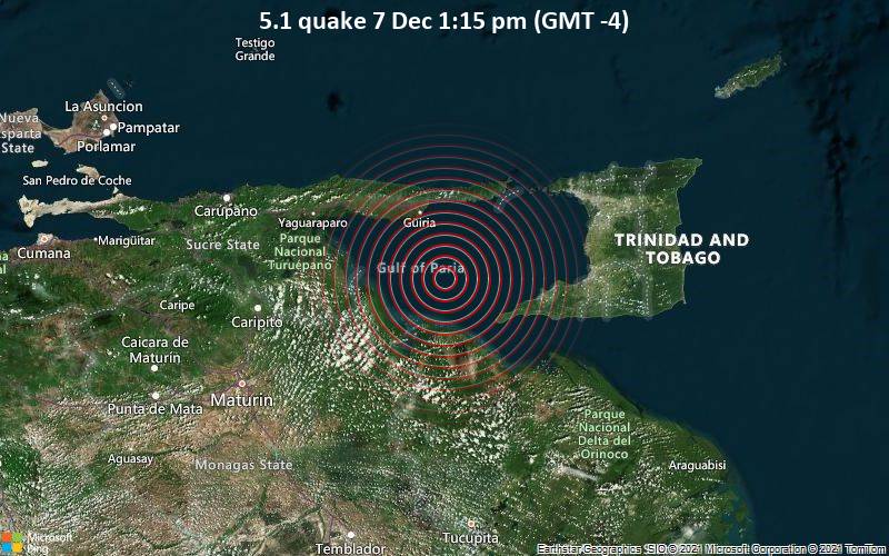 5.1 quake 7 Dec 1:15 pm (GMT -4)