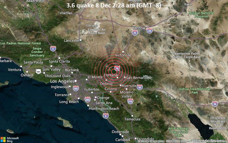 3.6 quake 8 Dec 2:28 am (GMT -8)
