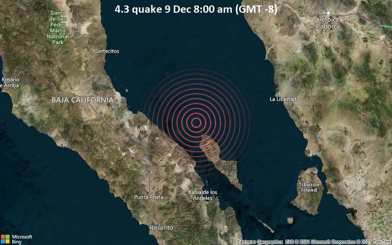 4.3 quake 9 Dec 8:00 am (GMT -8)