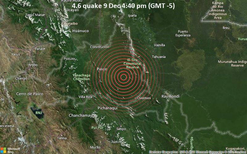 4.6 quake 9 Dec 4:40 pm (GMT -5)