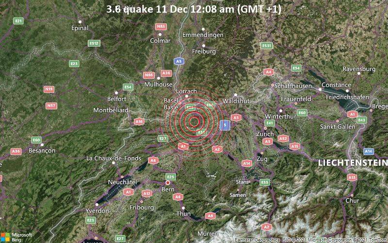 3.6 quake 11 Dec 12:08 am (GMT +1)
