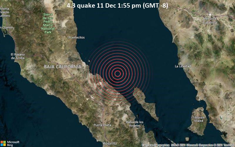 4.3 quake 11 Dec 1:55 pm (GMT -8)