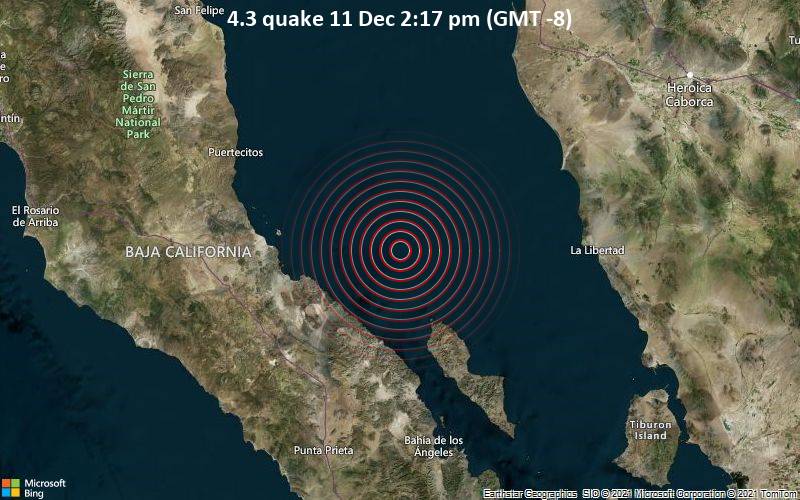 4.3 quake 11 Dec 2:17 pm (GMT -8)