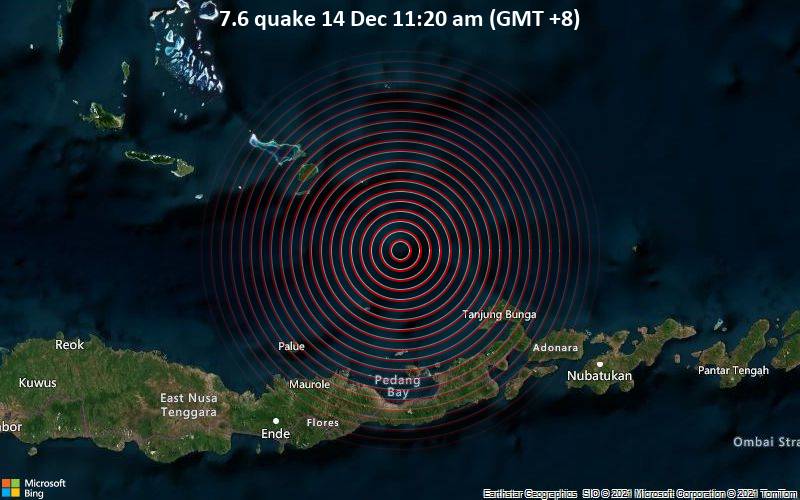 7.6 quake 14 Dec 11:20 am (GMT +8)