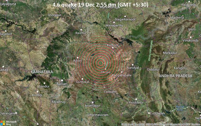 4.6 quake 19 Dec 2:55 pm (GMT +5:30)