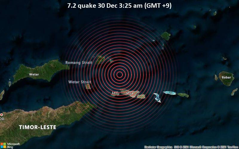 7.2 quake 30 Dec 3:25 am (GMT +9)