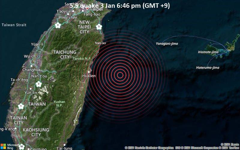 5.9 quake 3 Jan 6:46 pm (GMT +9)