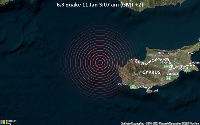 6.3 quake 11 Jan 3:07 am (GMT +2)