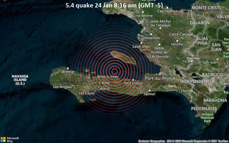 5.4 quake 24 Jan 8:16 am (GMT -5)