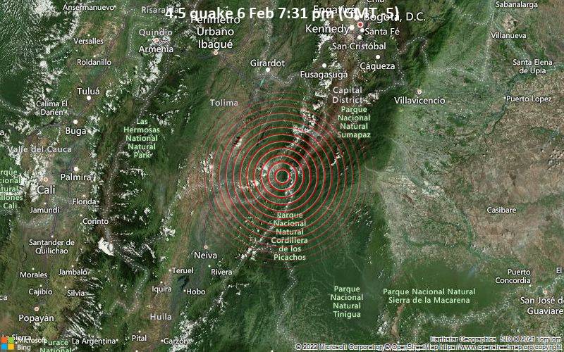 4.5 quake 6 Feb 7:31 pm (GMT -5)