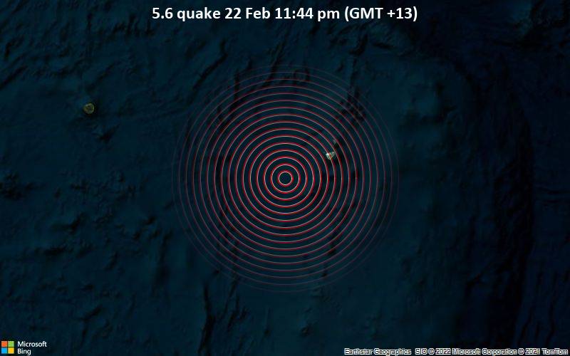 5.6 quake 22 Feb 11:44 pm (GMT +13)