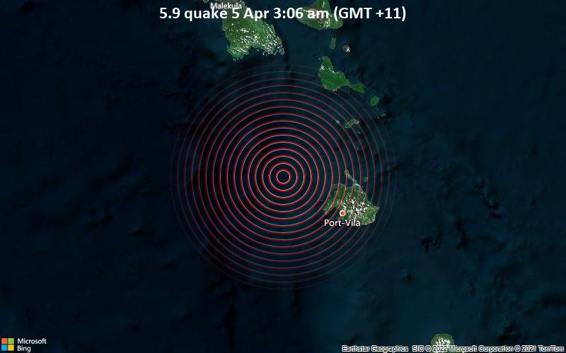 5.9 quake 5 Apr 3:06 am (GMT +11)