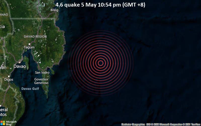 4.6 quake 5 May 10:54 pm (GMT +8)