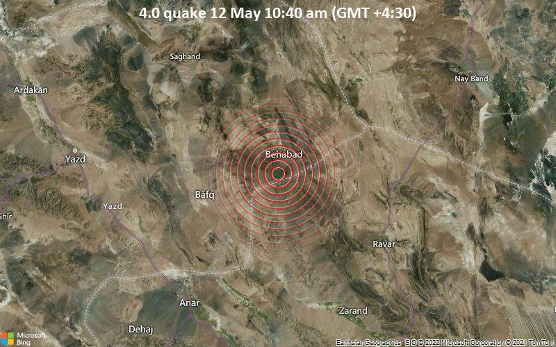 4.0 quake 12 May 10:40 am (GMT +4:30)