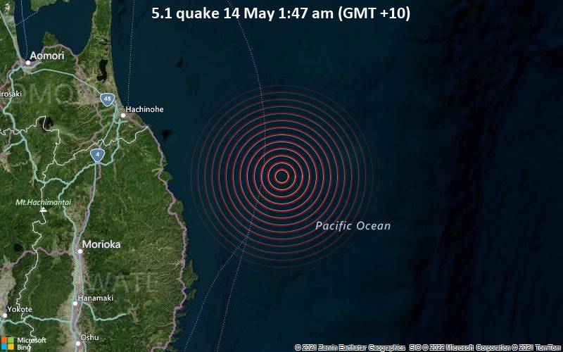5.1 quake 14 May 1:47 am (GMT +10)