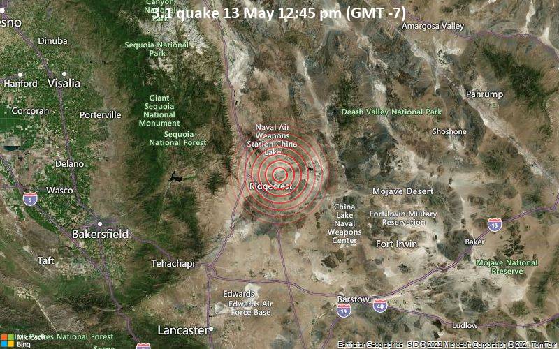 3.1 quake 13 May 12:45 pm (GMT -7)