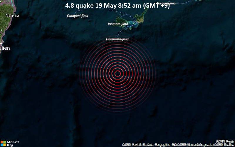 4.8 quake 19 May 8:52 am (GMT +9)