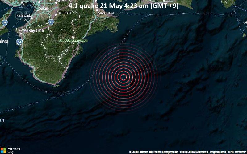 4.1 quake 21 May 4:23 am (GMT +9)