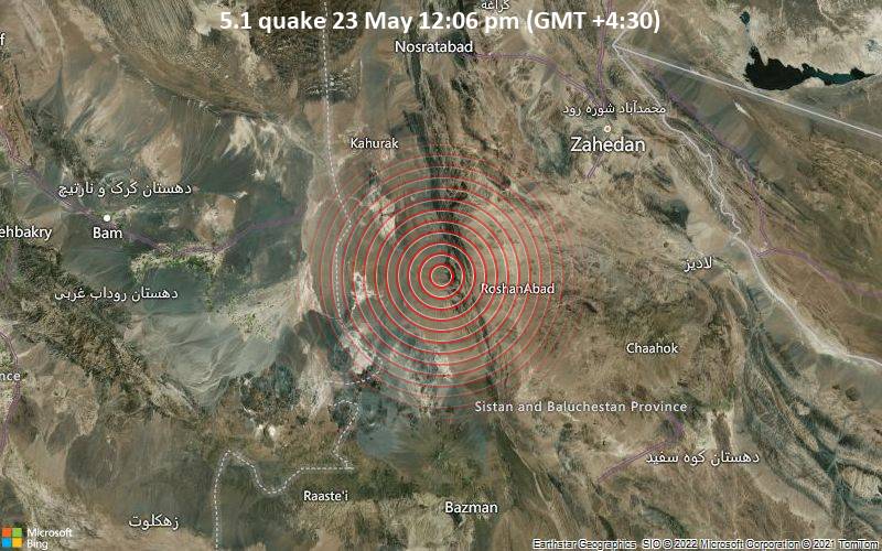 5.1 quake 23 May 12:06 pm (GMT +4:30)