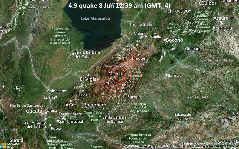 4.9 quake 8 Jun 12:39 am (GMT -4)