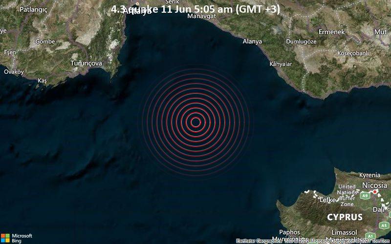 4.3 quake 11 Jun 5:05 am (GMT +3)