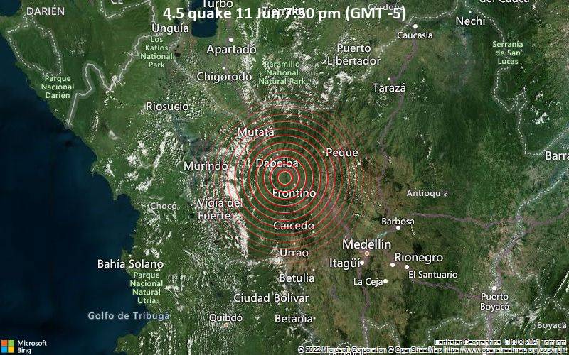 4.5 quake 11 Jun 7:50 pm (GMT -5)